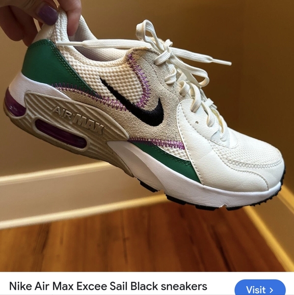 Nike Max Excee Sail Black Sneakers, US 10 - Picture 2 of 9